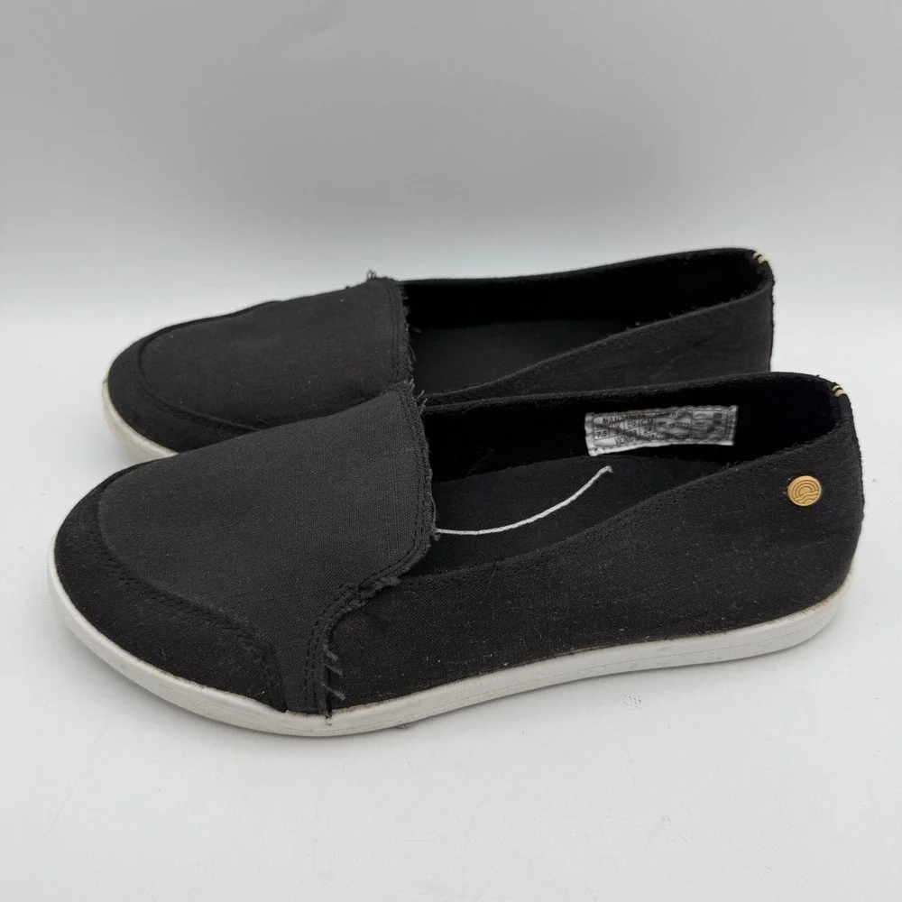 Vionic Beach Manzanita Slip On Sneakers Womens 7.5 Black Canvas Casual Shoes